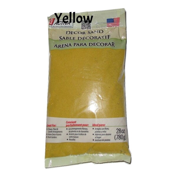 Decor Sand Activa 28 oz Bag of Decorative Sand, Yellow DE81427 - main